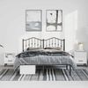 vidaXL Bed Frame Black Powder-Coated Steel Double Bed Frame