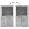 vidaXL Side Cabinet Concrete Grey Engineered Wood Medium Side Cabinet