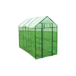 vidaXL Greenhouse Green Powder-coated steel, PVC XL Lightweight