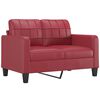 vidaXL Sofa Set Wine Red Faux Leather 2-Seater, 3-Seater Durable