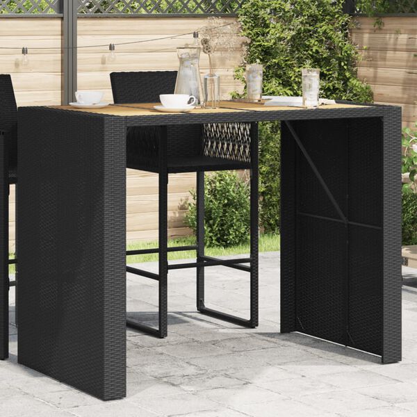 vidaXL Garden Bar Table Black