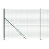 vidaXL Wire Mesh Fence with Flange Green 6.6x32.8'