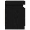 vidaXL Bedside Cabinet 2 pcs Black Oak 13.78 x 15.35 x 21.65 in
