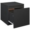 vidaXL Box Drawer Black Engineered Wood Medium Box Drawer Square