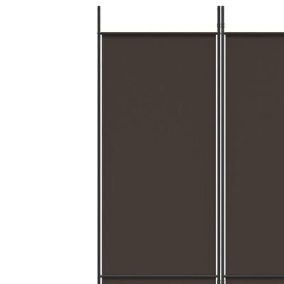 vidaXL 4-Panel Room Divider Brown 78.7"x86.6" Fabric