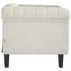 vidaXL Sofa Chair Cream Velvet (100% polyester), Plywood, Solid wood