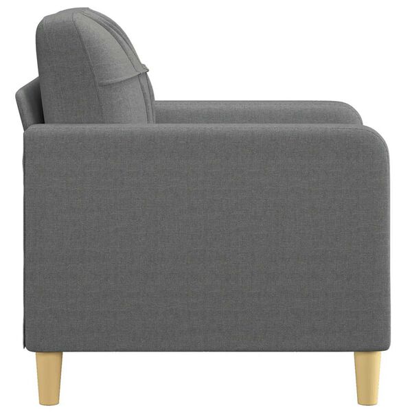 vidaXL Sofa Chair Dark Grey Polyester, Metal, Textilene, Foam Single