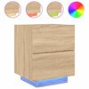vidaXL Bedside Cabinet Set of 2 Sonoma oak Engineered wood Medium