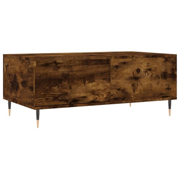 vidaXL Coffee Table Smoked Oak Engineered Wood, Metal Medium