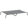 vidaXL Elevated Dog Bed Grey Oxford fabric and powder-coated steel Large