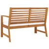 vidaXL Garden Bench Natural wood, Cream