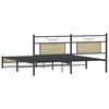 vidaXL Bed Frame Sonoma oak Steel, engineered wood Double