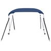vidaXL 2 Bow Bimini Top Navy Blue 59.1x47.2x43.3"