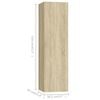 vidaXL TV Cabinet Set Set of 7 Sonoma Oak Engineered Wood Medium