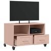 vidaXL TV Cabinet Pink Cold-rolled steel 26.8 x 15.4 x 17.1 in Storage