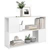 vidaXL Book Cabinet White Engineered wood Medium Book Cabinet
