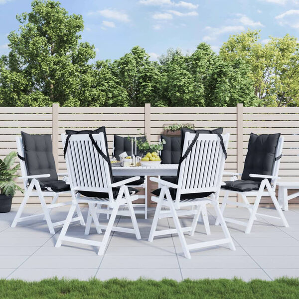 vidaXL Highback Chair Cushion Set of 6 Anthracite