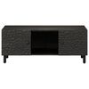vidaXL Coffee Table Black Solid Mango Wood, Iron Medium Coffee Table