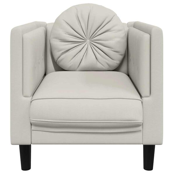 vidaXL Sofa Chair with Cushion Cream Velvet