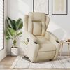 vidaXL Stand up Massage Recliner Chair Cream Fabric