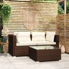 vidaXL Garden Lounge Set Brown PE rattan Medium Modular