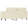vidaXL 2-Seater Sofa Cream 75% PVC, 20% Polyester, 5% Cotton, Metal, Foam