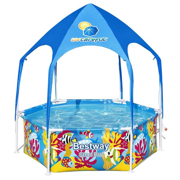 Bestway Swimming Pool Multicolor PVC, steel 72 in diameter Durable