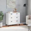 vidaXL Drawer Chest White Engineered wood, plastic 31.5 x 15.7 x 31.5 in