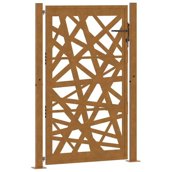 vidaXL Garden Gate 39.4x59.1" Weathering Steel Light Design