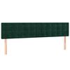 vidaXL Headboards 2 pcs Dark Green 31.5"x2"x30.7"/34.6" Velvet