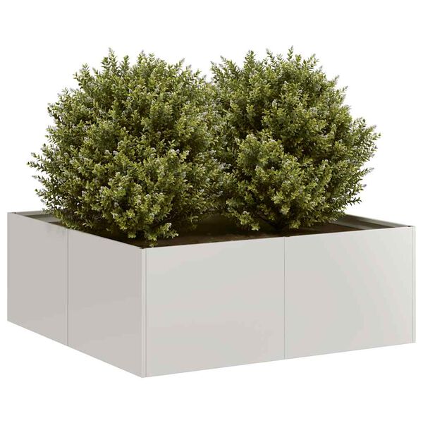vidaXL Planter Natural Stainless Steel Stainless Steel Large