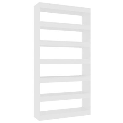 vidaXL Book Cabinet/Room Divider White 39.4"x11.8"x78" Engineered wood
