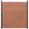 vidaXL Fence Panel Set Brown 343.3"x73.2" WPC