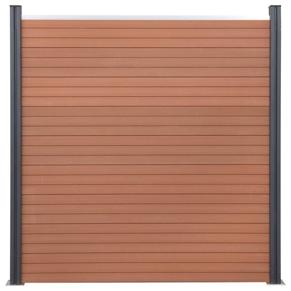 vidaXL Fence Panel Set Brown 343.3"x73.2" WPC