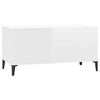 vidaXL Coffee Table High Gloss White Engineered wood, Metal