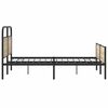 vidaXL Bed Frame Smoked Oak Steel, Engineered Wood Super King Durable