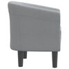 vidaXL Tub Chair Light Grey Polyester, Pinewood, Plywood Single Durable