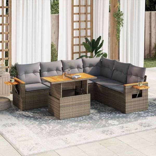 vidaXL Garden Sofa Set Beige