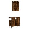 vidaXL Bathroom Furniture Set Smoked Oak