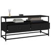 vidaXL TV Cabinet Black Engineered wood and steel Medium TV Cabinet