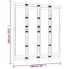 vidaXL Folding 4-Panel Room Divider 63" Bamboo and Canvas