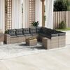 vidaXL Garden Sofa Set Gray, Dark Gray PE Rattan Large Modular