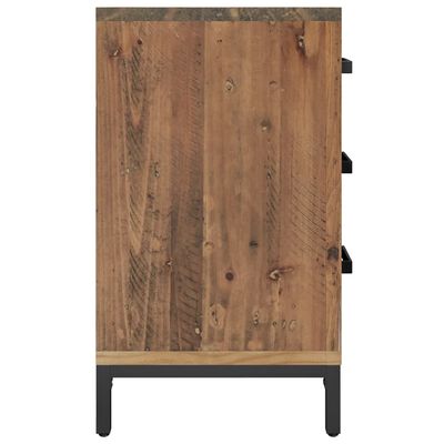 vidaXL Bedside Cabinet Brown 15.7"x11.8"x21.7" Solid Wood Pine