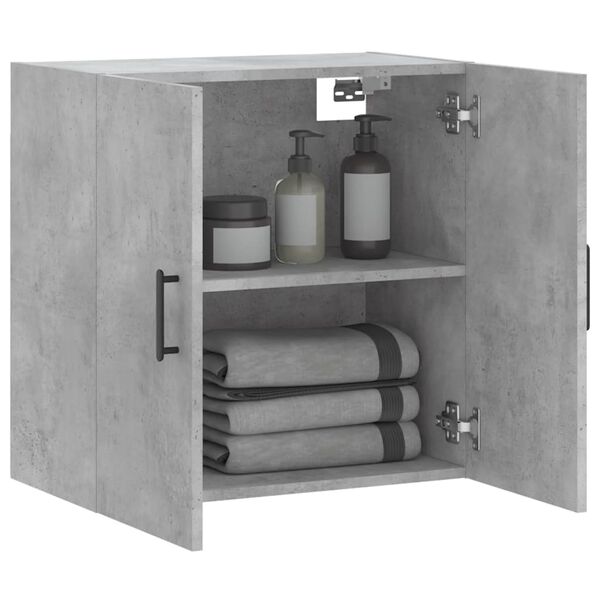 vidaXL Wall Cabinet Concrete grey Engineered wood Medium Wall Cabinet