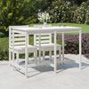 vidaXL Garden Table White Solid Pine Wood Large Durable Garden Table