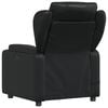 vidaXL Massage Recliner Chair Black Faux leather, metal, plywood Single
