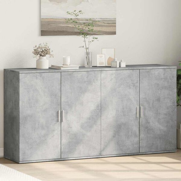 vidaXL Sideboard Concrete Grey Engineered Wood Medium Sideboard