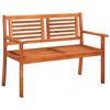 vidaXL Bench Natural Wood Solid Eucalyptus Wood 2-seater Ergonomic