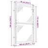 vidaXL Garden Gate 39.4" x 68.9" Stainless Steel