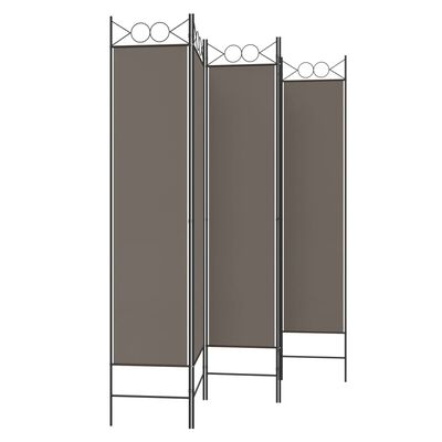 vidaXL 5-Panel Room Divider Anthracite 78.7"x78.7" Fabric